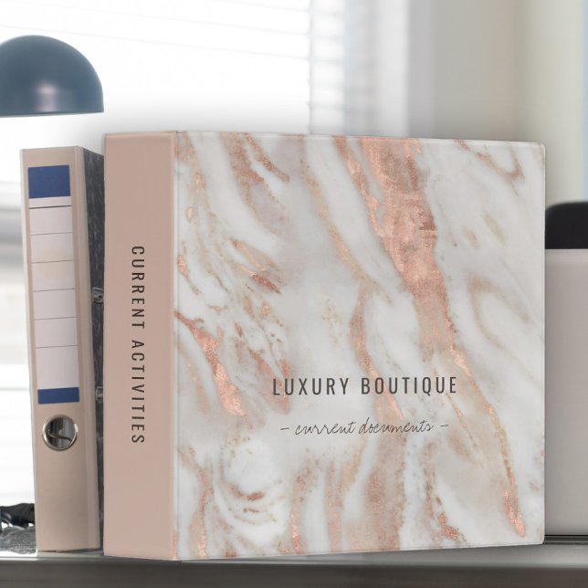 Classeur Elegant professional blush pink marble office (Créateur téléchargé)