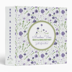 Classeur Élégant Purple Floral Informations d'invité