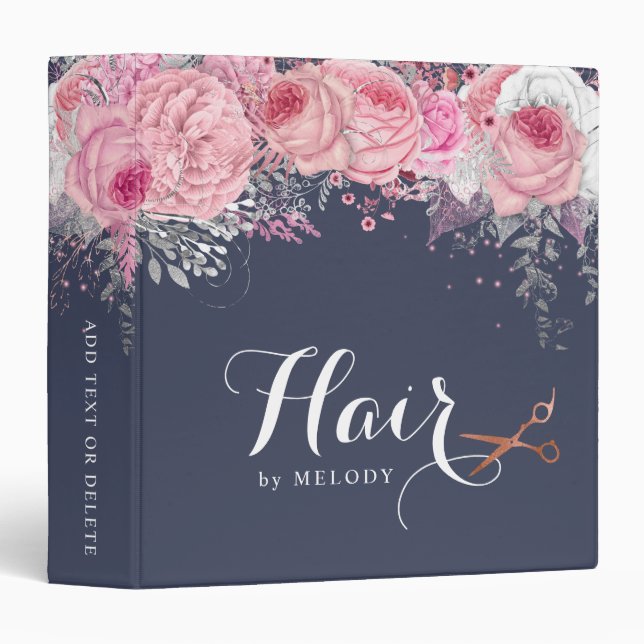 Classeur Elégant rose en cuivre ciseaux en or coiffeuse (Devant/Côté)