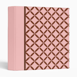 Classeur élégant rose et marron