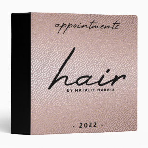 Classeur Elégant Rose Gold Hair Chic Nomination Book