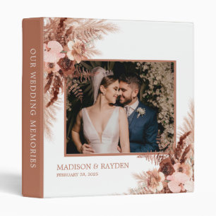 Classeur Élégant rustique en terre cuite Monogramme Mariage