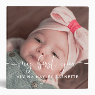 Classeur Élégant script My First Year Baby