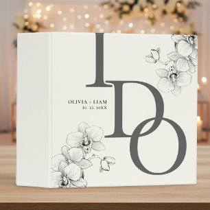 Classeur Élégant Serment de l'Orchidée Fleurs de Couple de