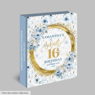 Classeur Elégant Sweet sixteen de Parties scintillant bleu
