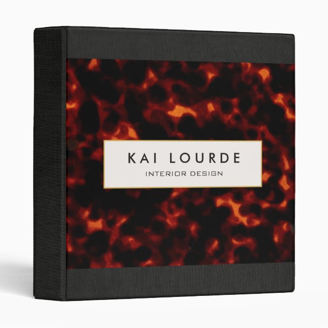 Classeur Élégant Tortoiseshell (Devant/Côté)