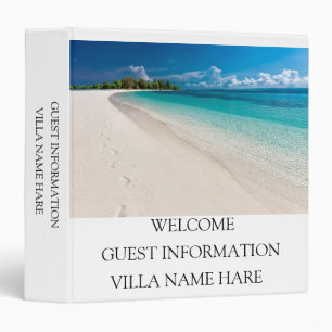 Classeur Elégant White Guest Information Location de vacanc