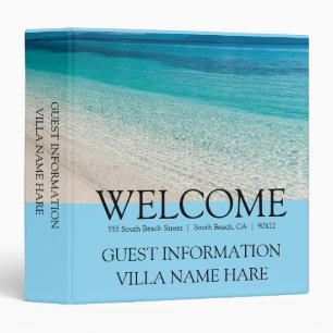 Classeur Elégant White Guest Information Location de vacanc