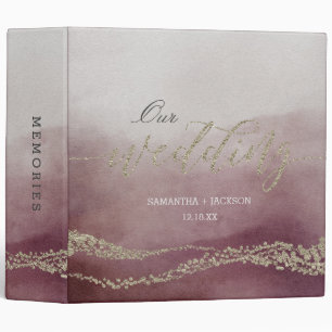 Classeur Elégante aquarelle canneberge Mariage Album photo