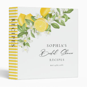 Classeur Elégante aquarelle Fête des mariées citron livre r