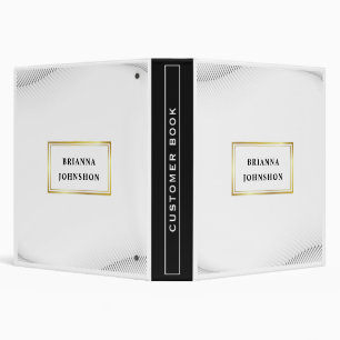 Classeur Elégante Boutique Luxe Blanc Or
