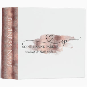 Classeur Élégante calligraphie Or Monogramme professionnel