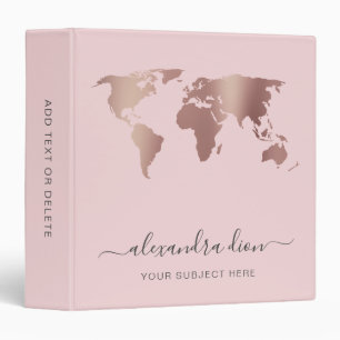 Classeur Élégante carte moderne minimaliste rose or rose mo