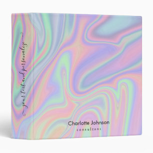 Classeur Élégante couleur pastel d'Iridescente liquide