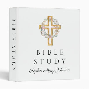 Classeur Élégante couronne florale Étude biblique croisée r