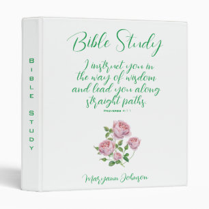 Classeur Elégante étude de la Bible chrétienne Rose