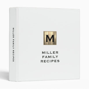 Classeur Elégante famille de monogrammes or Recette