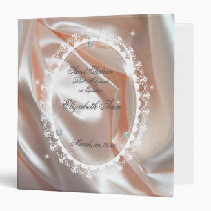 Classeur Elégante fille rose dentelle satinée étoiles Diama