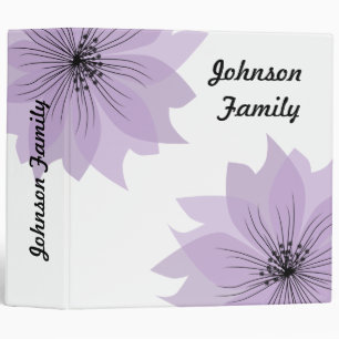 Classeur Élégante fleur lilas