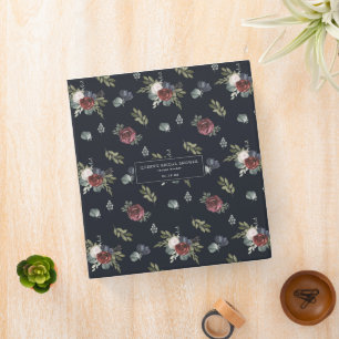 Classeur Élégante florale hivernale Recette Fête des mari