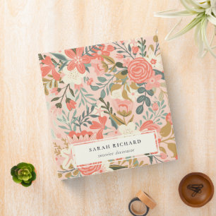 Classeur Elégante Pêche à Brosse Orange Vert Ambrosia Flora