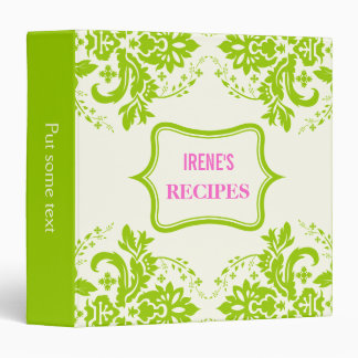 Classeur Élégante recette de citron vert à motif damassé, i