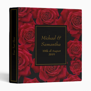Classeur Élégante Rose rouge - Wedding planner