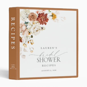 Classeur Elégante rouille Orange Script Fête des mariées Re