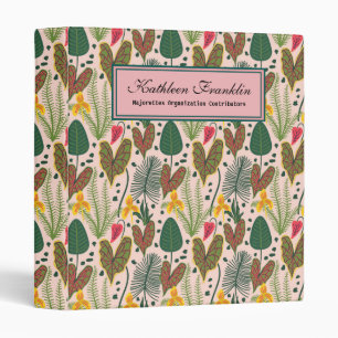 Classeur Élégantes fleurs botaniques Verdure