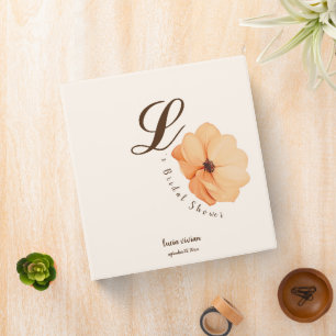 Classeur Élégantes fleurs d'automne dorées Baby Shower