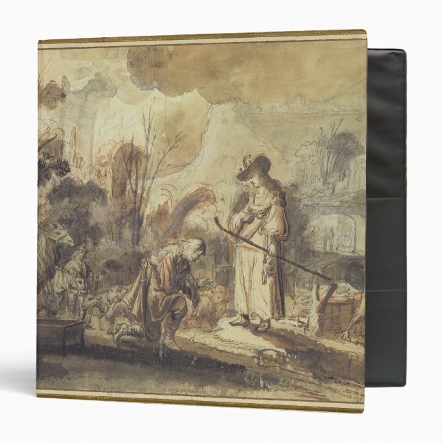 Classeur Eliezer et Rebecca au puits (Devant/Intérieur)