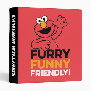 Classeur Elmo   Furry Amical   Ajouter Votre Nom