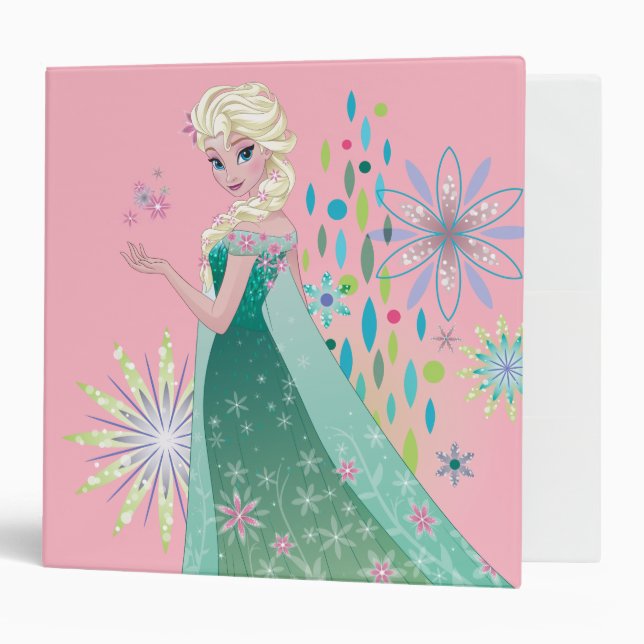 Classeur Elsa | Souhait d'été avec fleurs (Devant/intérieur)