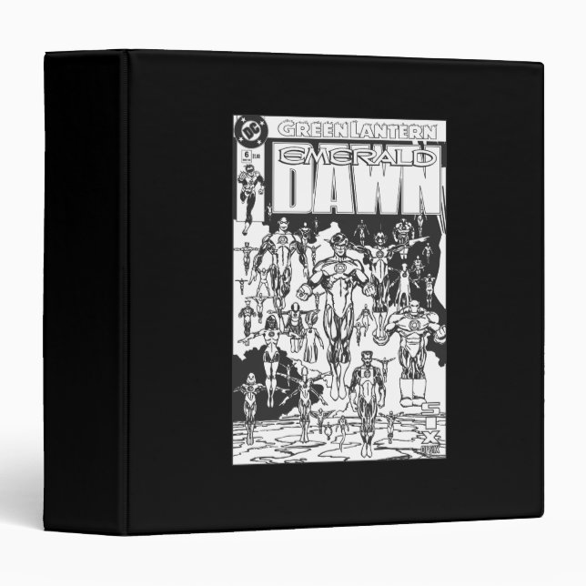 Classeur Emerald Dawn, noir et blanc (Devant/Côté)