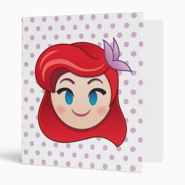Classeur Emoji petite sirène | Princesse Ariel (Devant/intérieur)