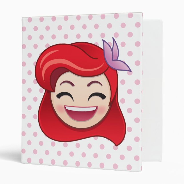 Classeur Emoji petite sirène | Princesse Ariel - Heureuse (Devant/intérieur)