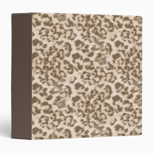Classeur Empreinte de léopard beige.