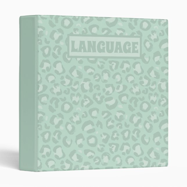 Classeur Empreinte de léopard esthétique (Devant/Côté)