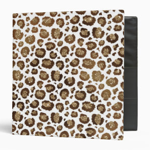 Classeur Empreinte de léopard Parties scintillant or