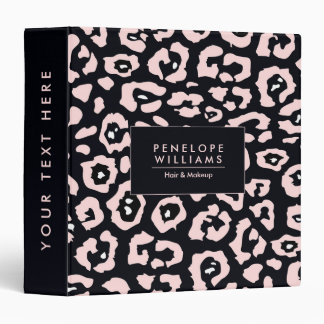Classeur Empreinte de léopard rose