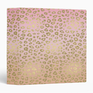 Classeur Empreinte de léopard rose d'or d'Ombre