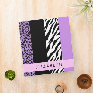 Classeur Empreinte de léopard, Zebra Print, Purple, Votre n