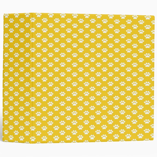 Classeur Empreintes de pattes sur le jaune (Devant/Côté)