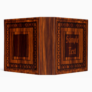 Classeur en bois gravé