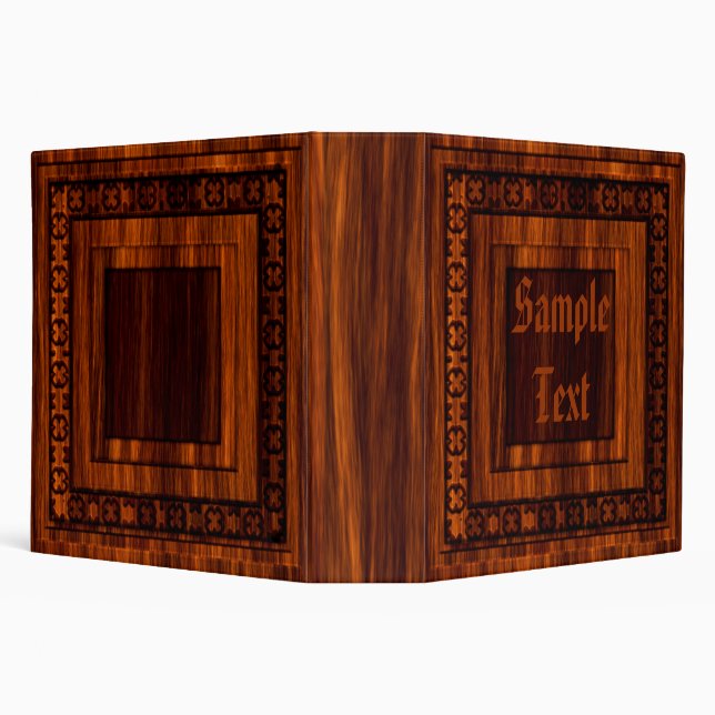 Classeur en bois gravé (Arrière-plan)