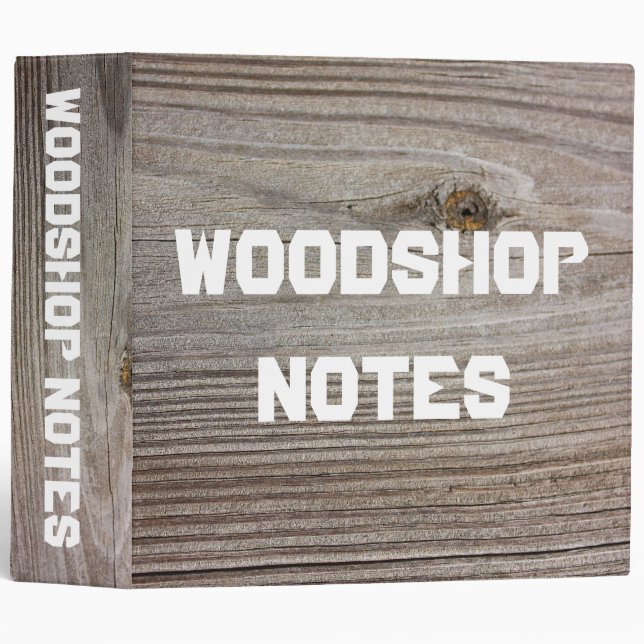 Classeur en bois vieilli 2 pouces (Devant/Côté)