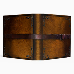 Classeur en cuir Brown Faux et Ceinture