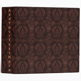 Classeur en cuir Brown vintage