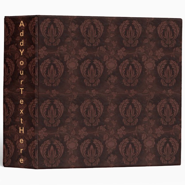 Classeur en cuir Brown vintage (Devant/Côté)