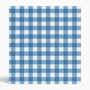 Classeur En vichy bleu clair